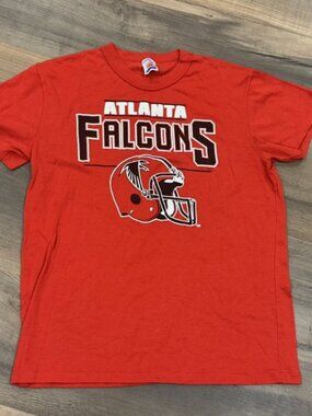 Vintage Atlanta Falcons Shirt Mens Red Single Stitch Print NFL